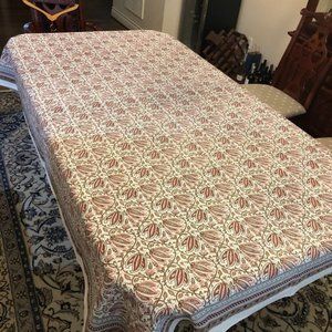 Tablecloth - ethnic block print - 60x90 - Indian